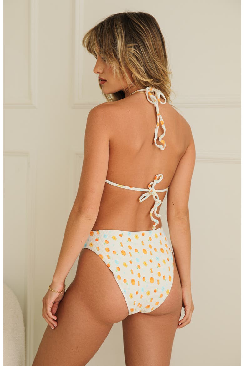 Seashore High Waisted Bikini Bottom, Alternate, color, Clementine