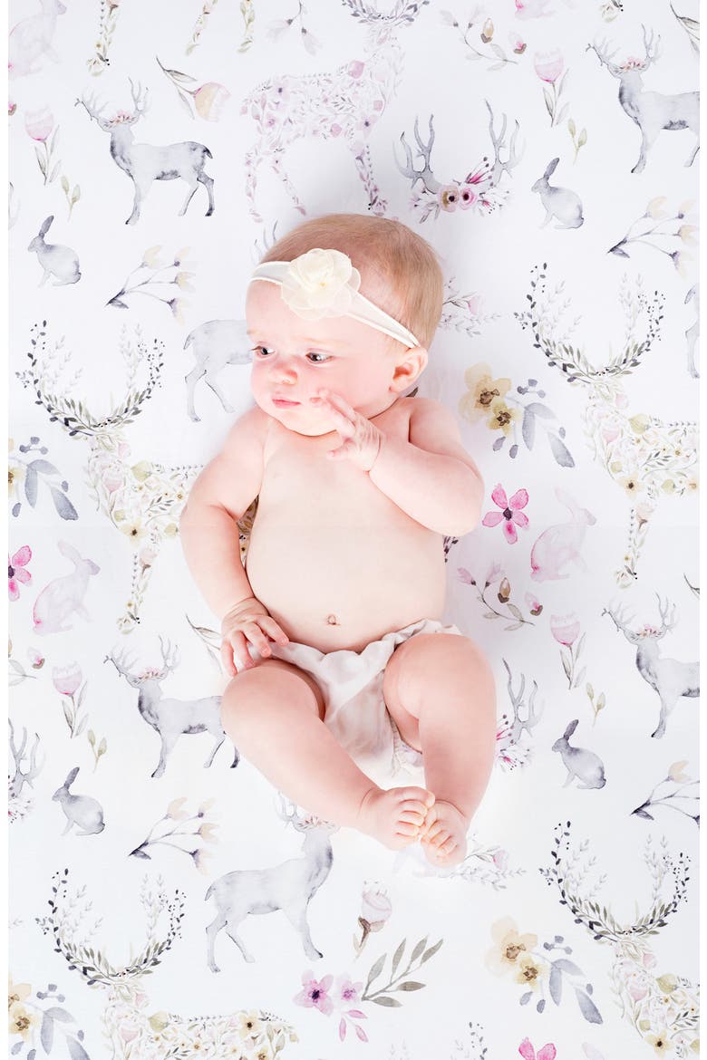 Fitted Crib Sheet, Alternate, color, BLUSH FAWN