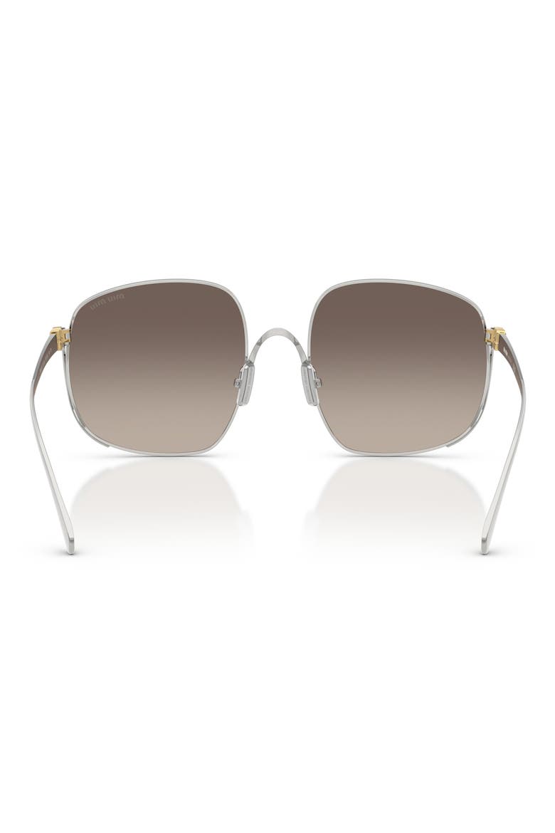 MU A57S 57mm Gradient Square Sunglasses, Alternate, color, SILVER/ GREY GRADIENT