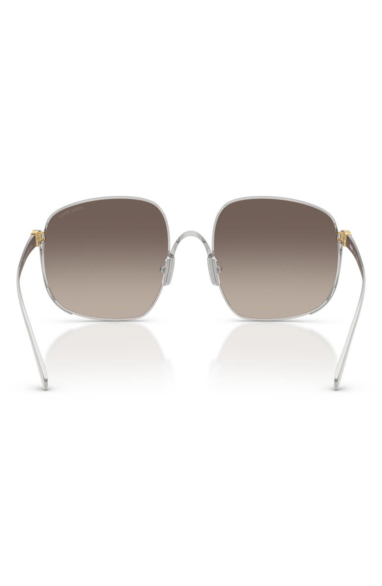 Miu Miu MU A57S 57mm Gradient Square Sunglasses, Alternate, color, Silver/ Grey Gradient