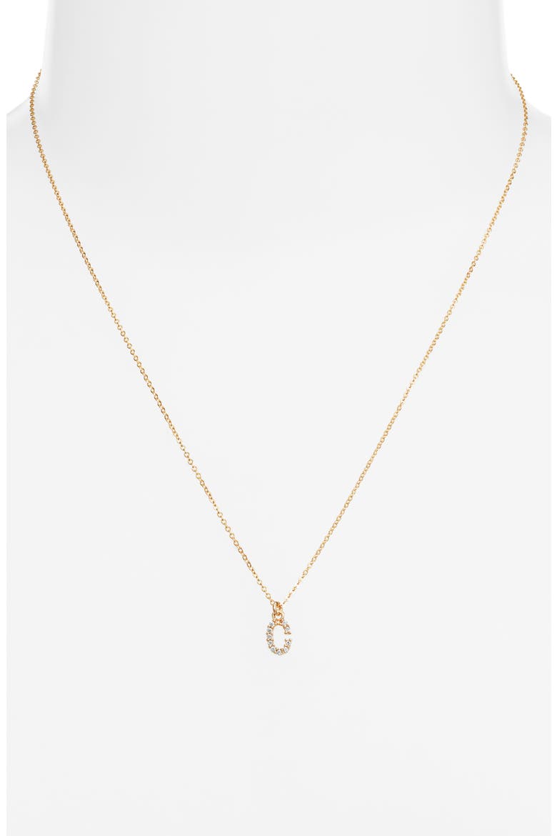 Gemma Initial Necklace, Alternate, color, GOLD / C