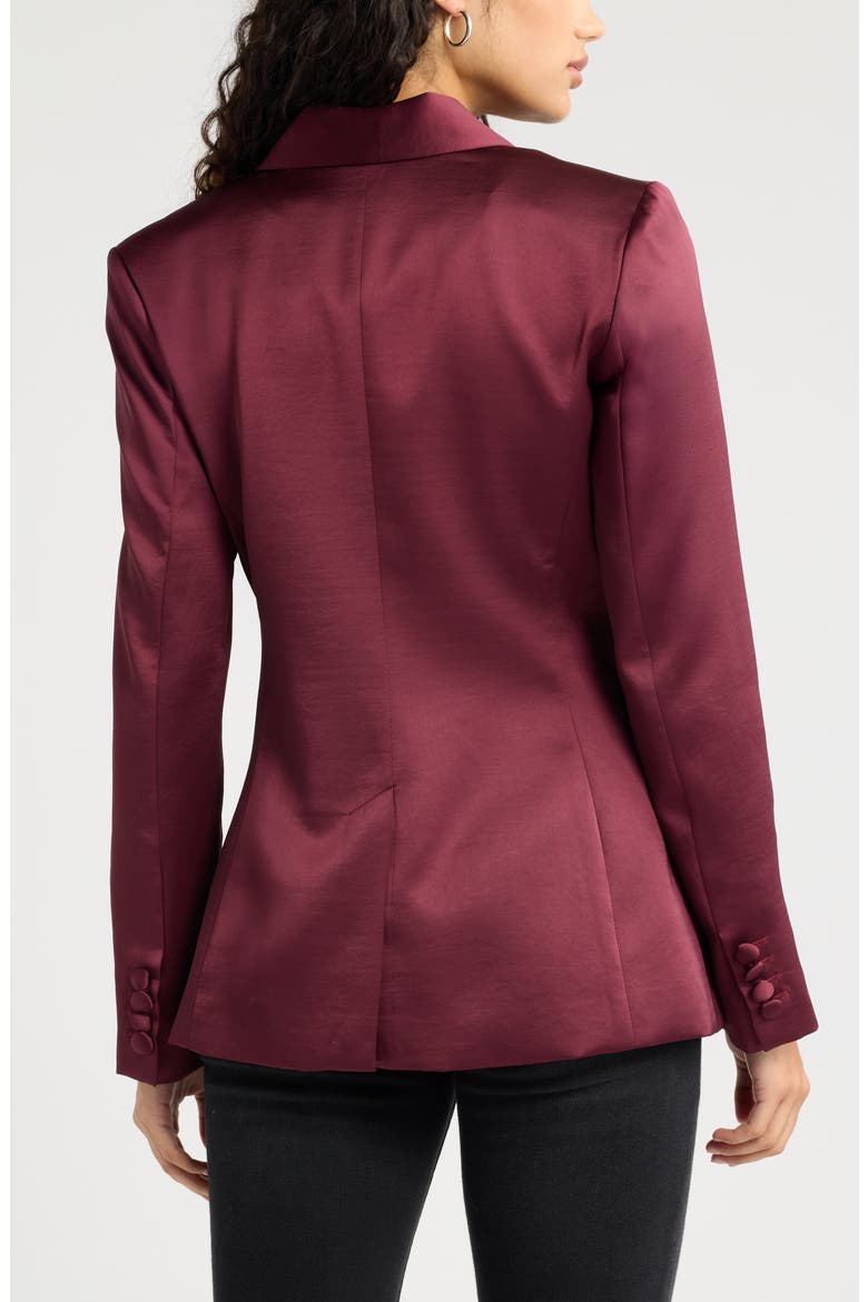 Satin Blazer, Alternate, color, BURGUNDY BANNER