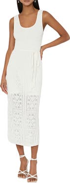 Milly Bubble Pointelle Knit Midi Dress