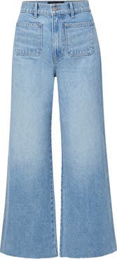 Veronica Beard Taylor High Waist Crop Wide Leg Jeans
