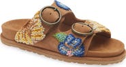 Laidback London Clay Embroidered Slide Sandal