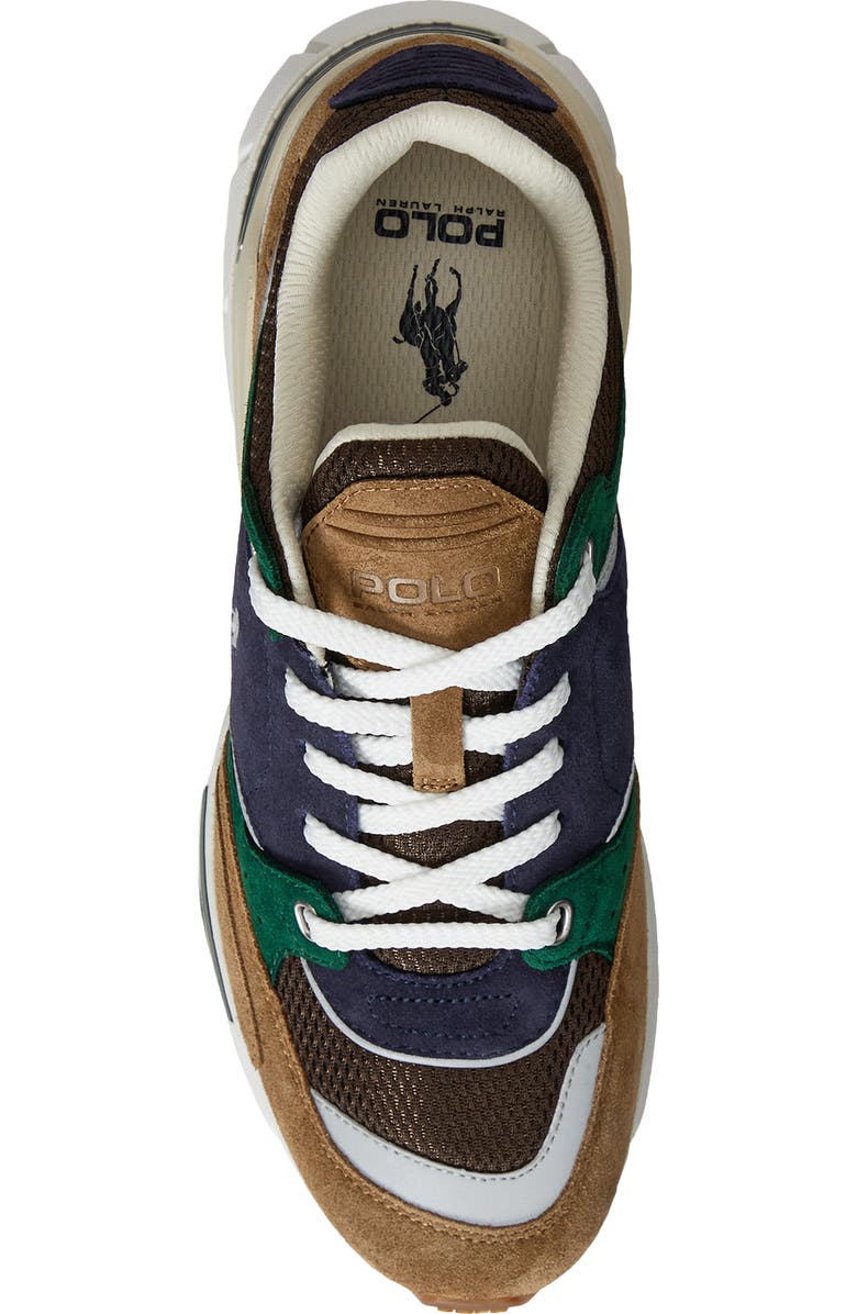 Polo Ralph Lauren Trackster Sneaker, Alternate, color, Desert Tan/ Navy/ Multi