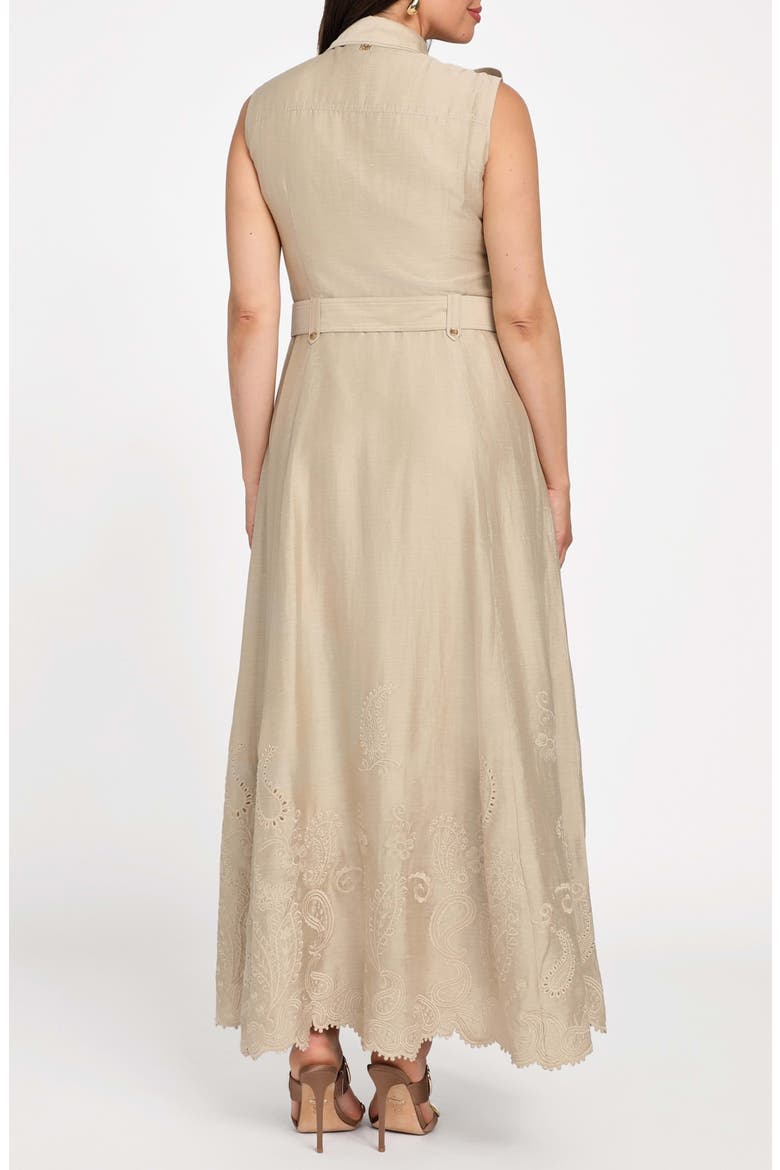Mindi Sleeveless Belted Shirtdress, Alternate, color, VELVET TAUPE MULTI