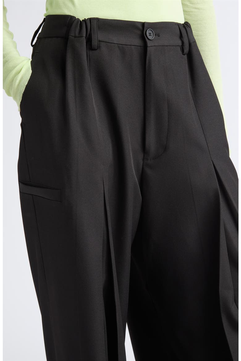 Tailored Pointy Hem Wide Leg Pants, Alternate, color, BLACK