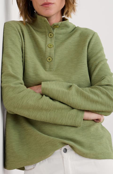 Last Boat Organic Cotton Half Placket Sweatshirt