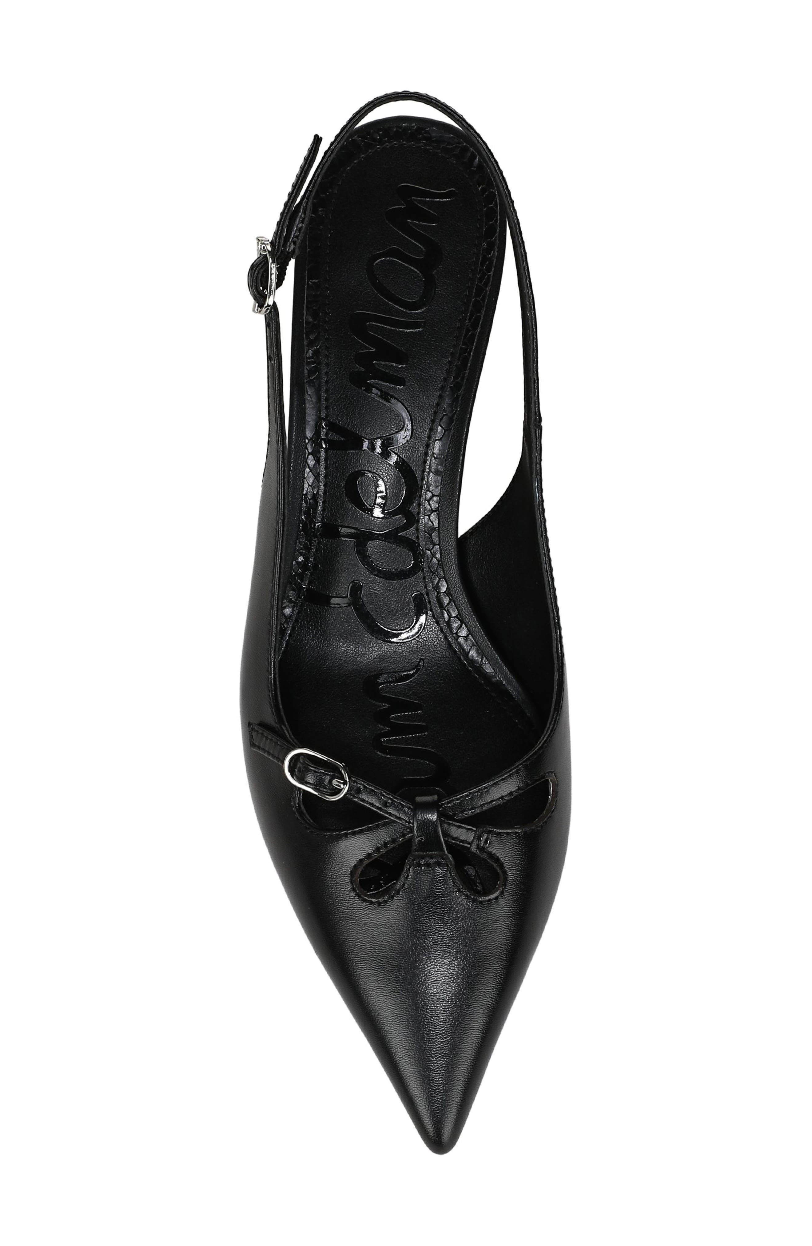 Sam Edelman Fauna Kitten Heel Slingback Pump, Alternate, color, Black