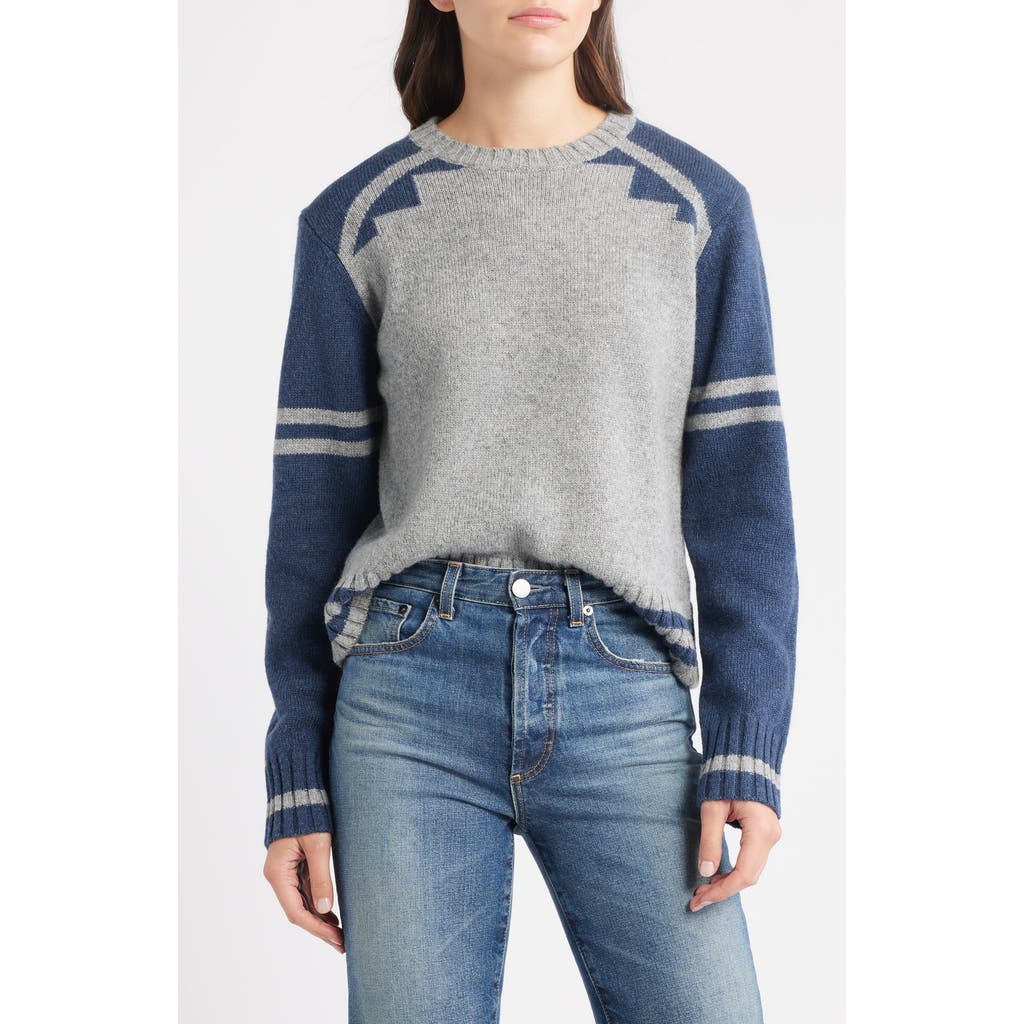 Pendleton Graphic Shetland Wool Sweater In Blue
