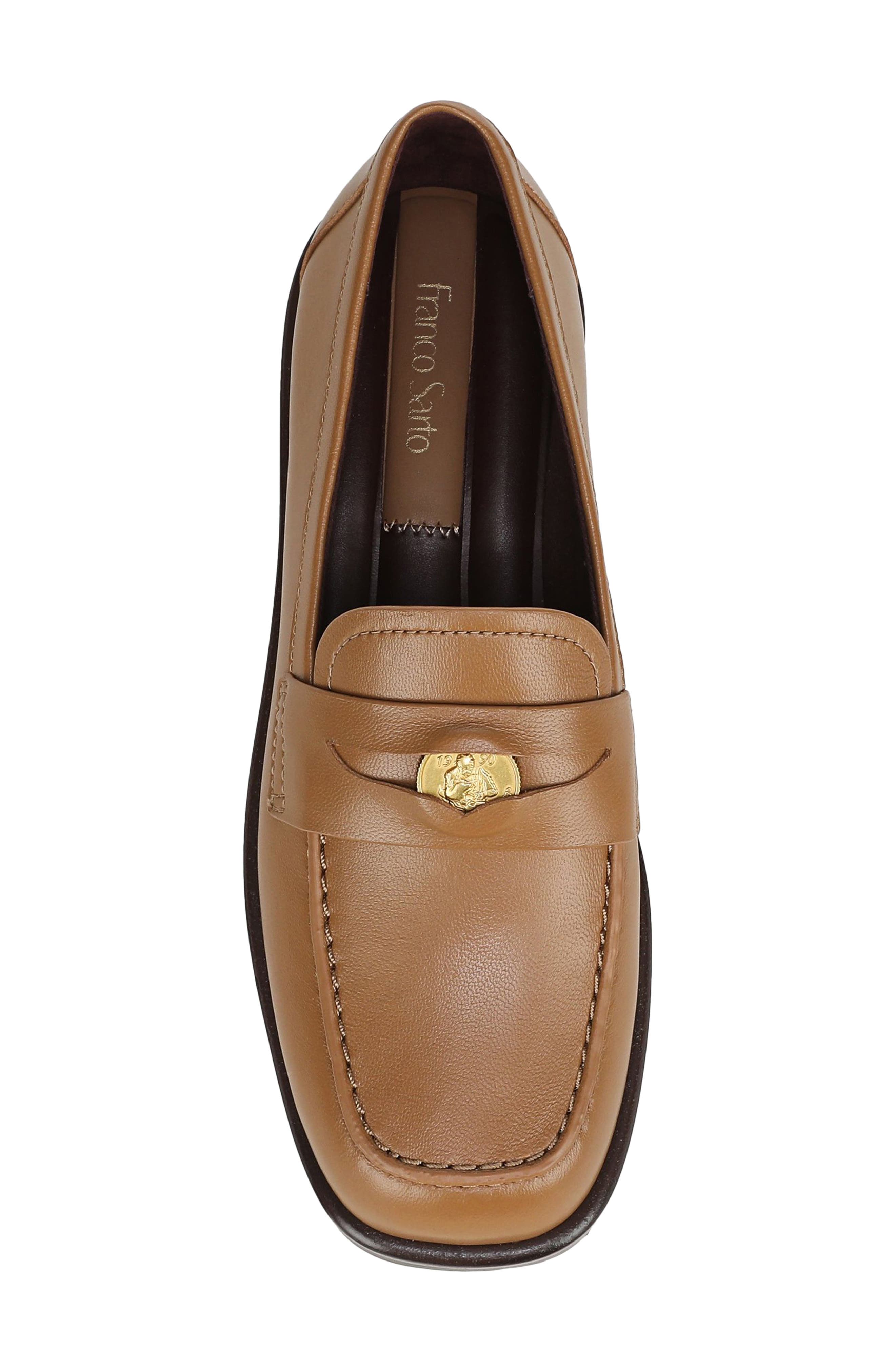 Bessy Coin Loafer, Alternate, color, BROWN LEATHER