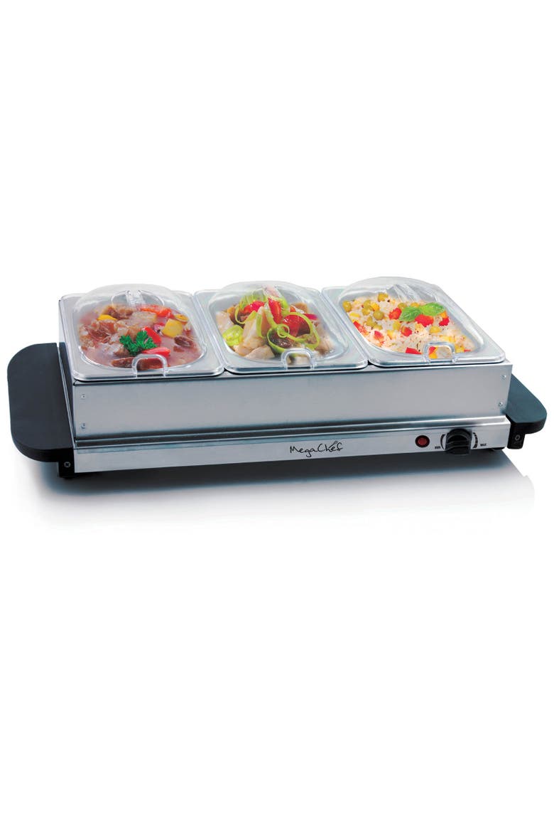 Buffet Server & Food Warmer, Main, color, Grey