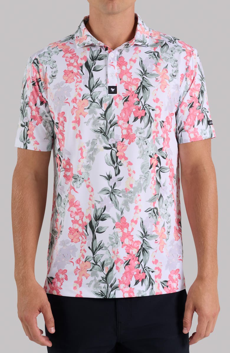 Bad Birdie Core Performance Polo, Main, color, Leid - Brilliant White