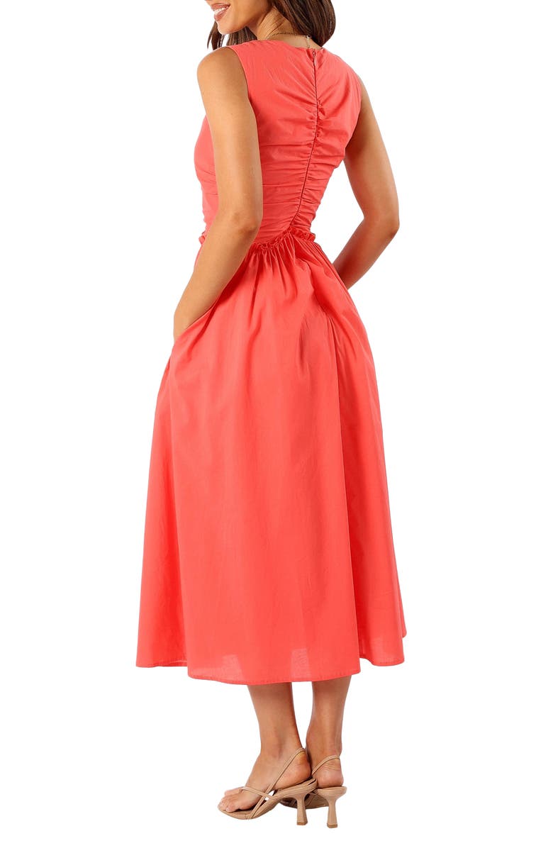 Petal & Pup Violetta Ruched Dress, Alternate, color, Coral