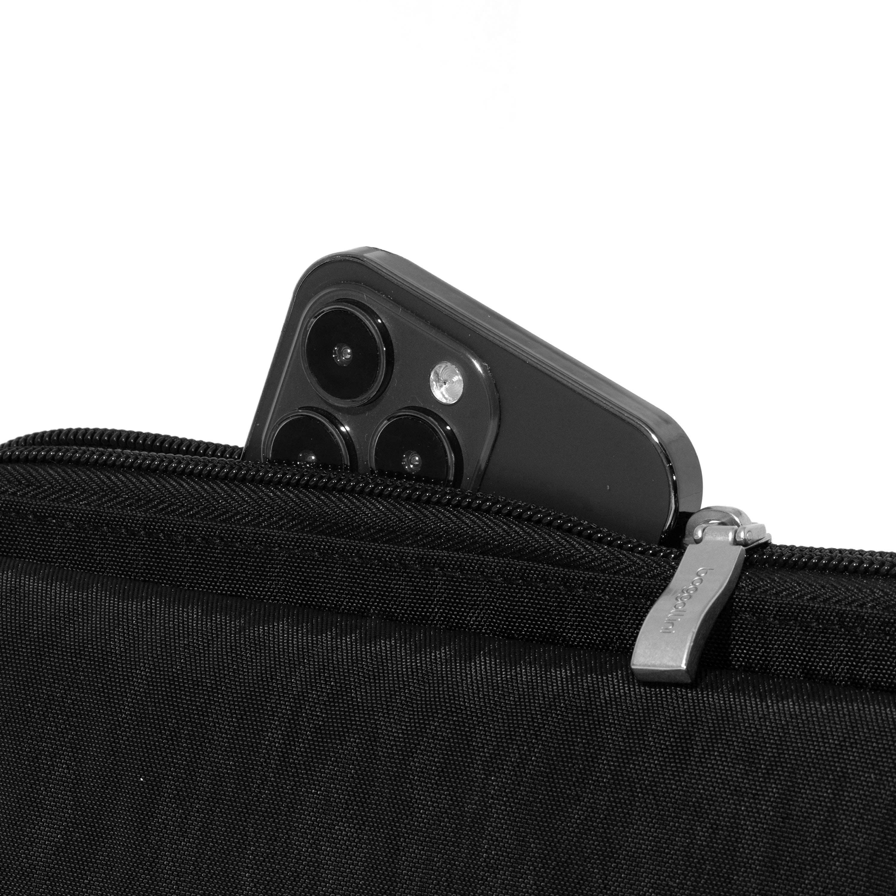 RFID Phone Wallet Crossbody Bag, Alternate, color, Black