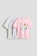 H&M 3-pack Printed Jersey Tops