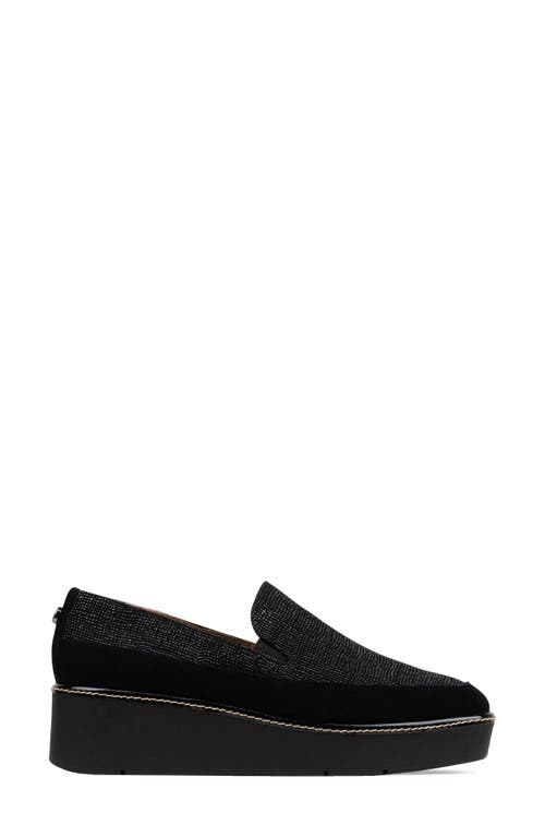 Donald Pliner Wallis Platform Wedge Loafer In Black