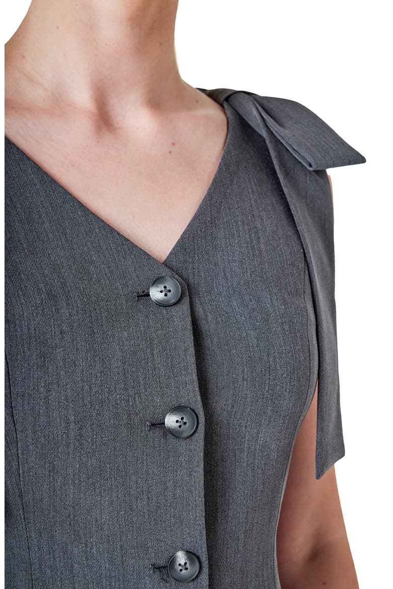 Bow Tie Strap Crop Vest, Alternate, color, GREY
