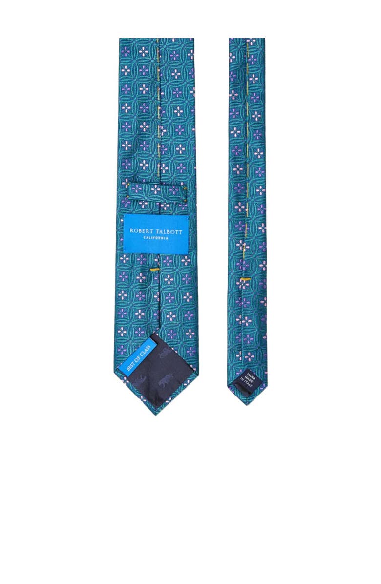 Robert Talbott Robert Fancy Floral of Class Necktie, Alternate, color, Teal