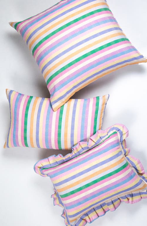 ARCHIVE NEW YORK ARCHIVE NEW YORK HANDWOVEN CLASSIC STRIPED SQUARE COTTON THROW PILLOW