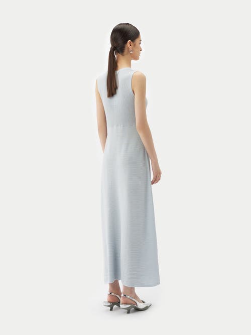 Gobi Mongolian Cashmere Lightweight Cashmere Silk Dress In Ice Flow