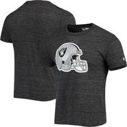New Era Men's New Era Black Las Vegas Raiders Helmet Logo Tri-Blend T-Shirt