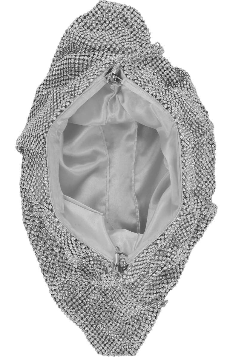 Jessica McClintock Francis Crystal Drape Clutch, Alternate, color, 42N-Silver
