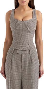 HOUSE OF CB Selma Lace-Up Corset Top