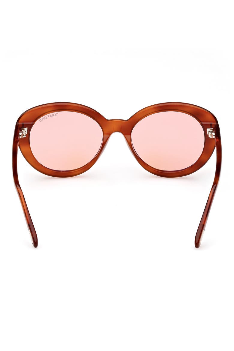 Lily-02 55mm Tinted Cat Eye Sunglasses, Alternate, color, BLONDE HAVANA / VIOLET