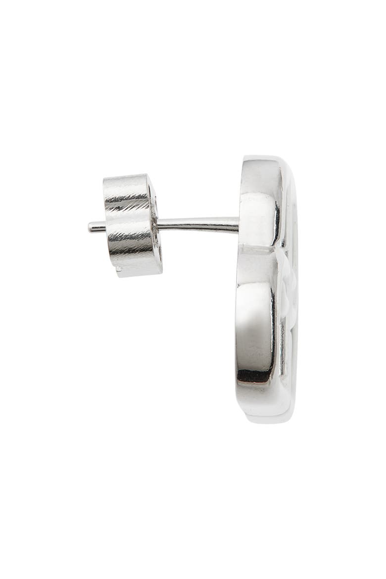 BB Logo Stud Earrings, Alternate, color, SILVER