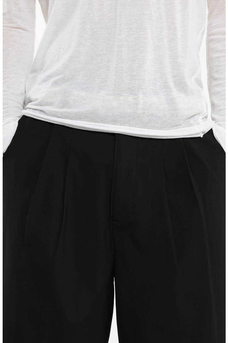 Goliath Pleated Oversize Shorts, Alternate, color, BLACK