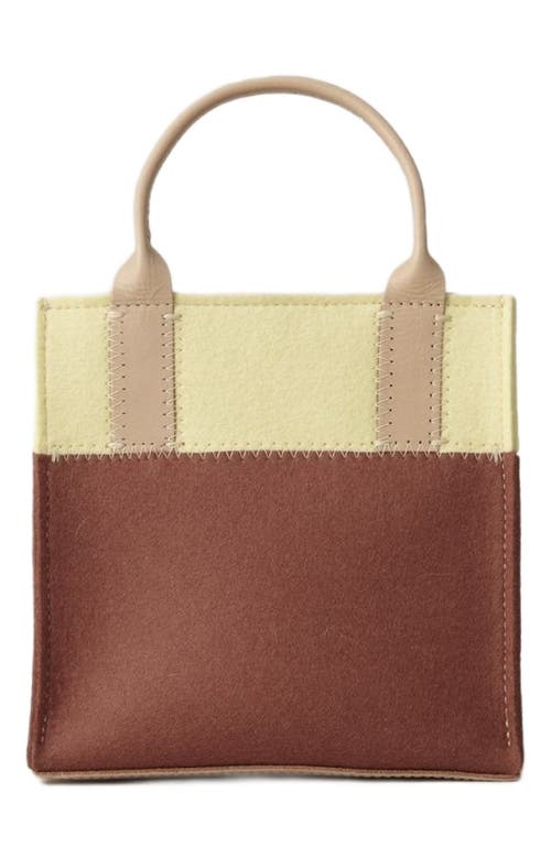 Graf & Lantz Graf Lantz Jaunt Merino Wool Mini Tote In Terracotta/limoncello