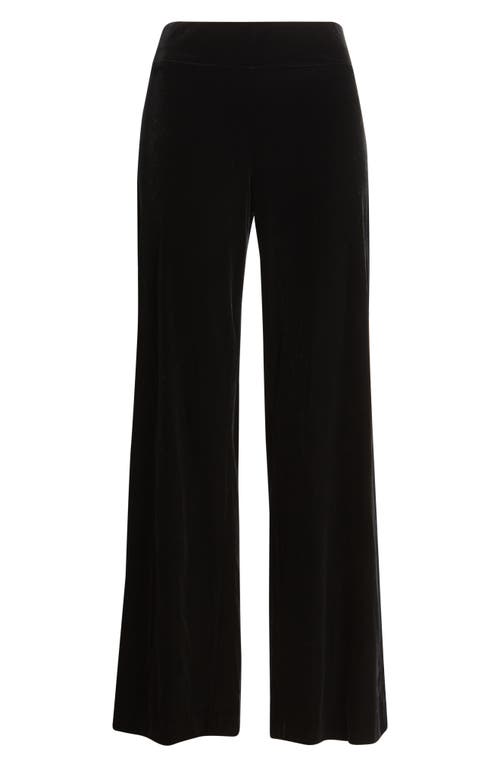Anne Klein Pull-on Wide Leg Pants In Black