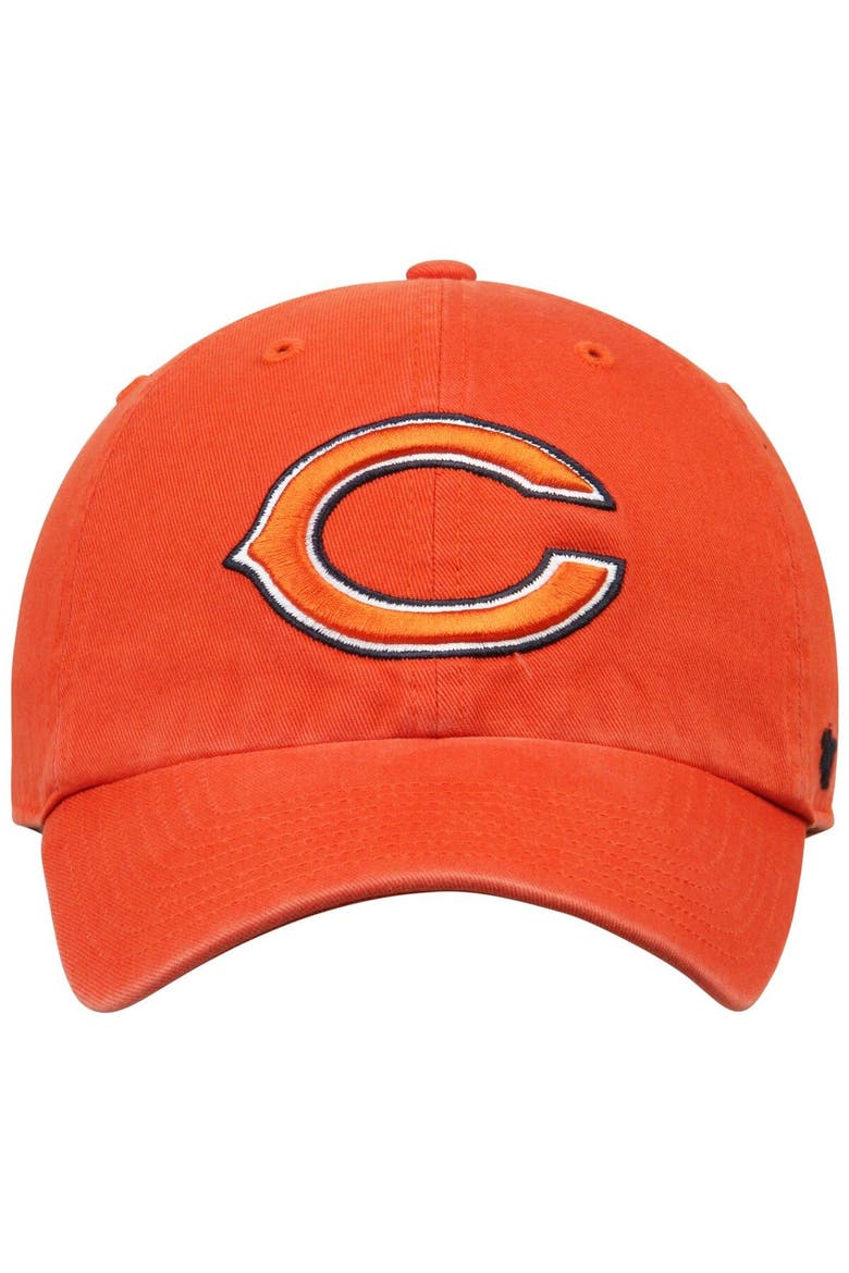 Men's '47 Orange Chicago Bears Clean Up Adjustable Hat, Alternate, color, Orange