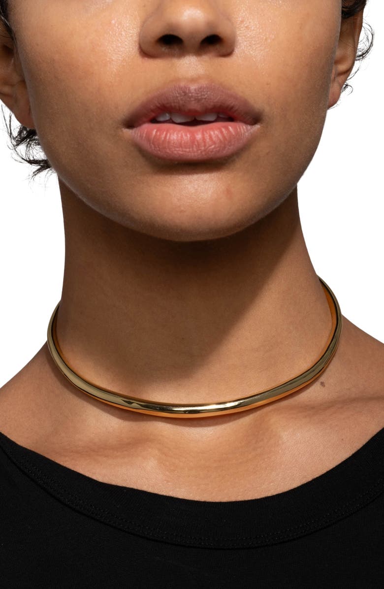 Alexis Bittar Essentials Thin Collar Necklace, Alternate, color, Champagne