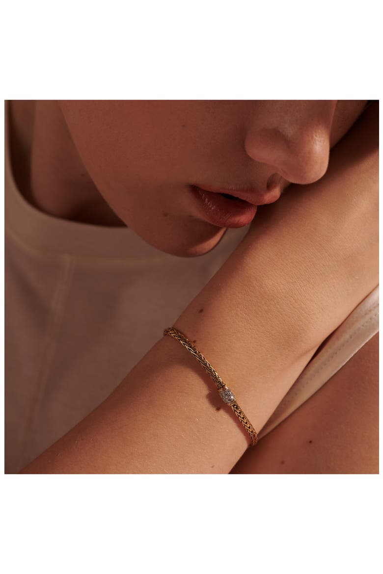 Classic Chain Bracelet with Diamonds, Alternate, color, GOLD