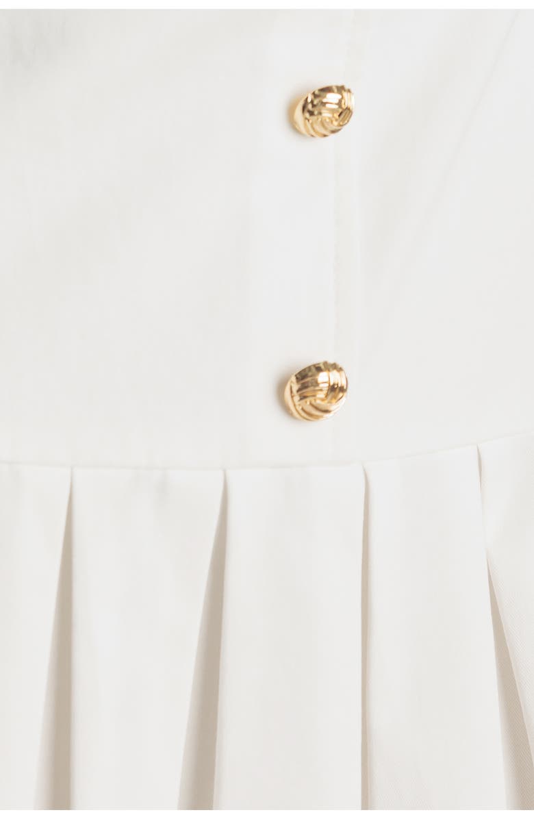 FREEMARKET Sleeveless Drop Waist Cotton Minidress, Alternate, color, White