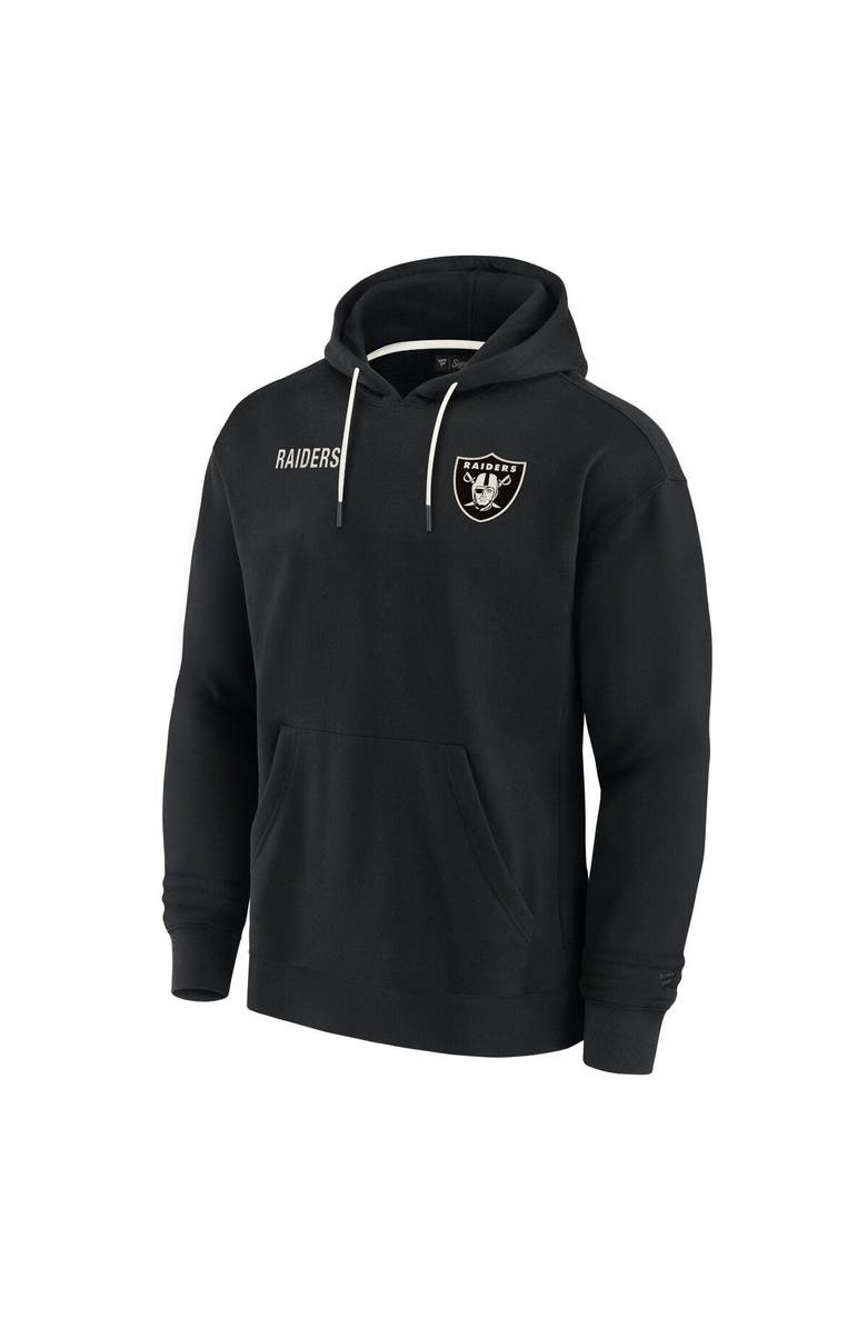 Fanatics Signature Unisex Fanatics Signature Black Las Vegas Raiders Elements Super Soft Fleece Pullover Hoodie, Alternate, color, Black
