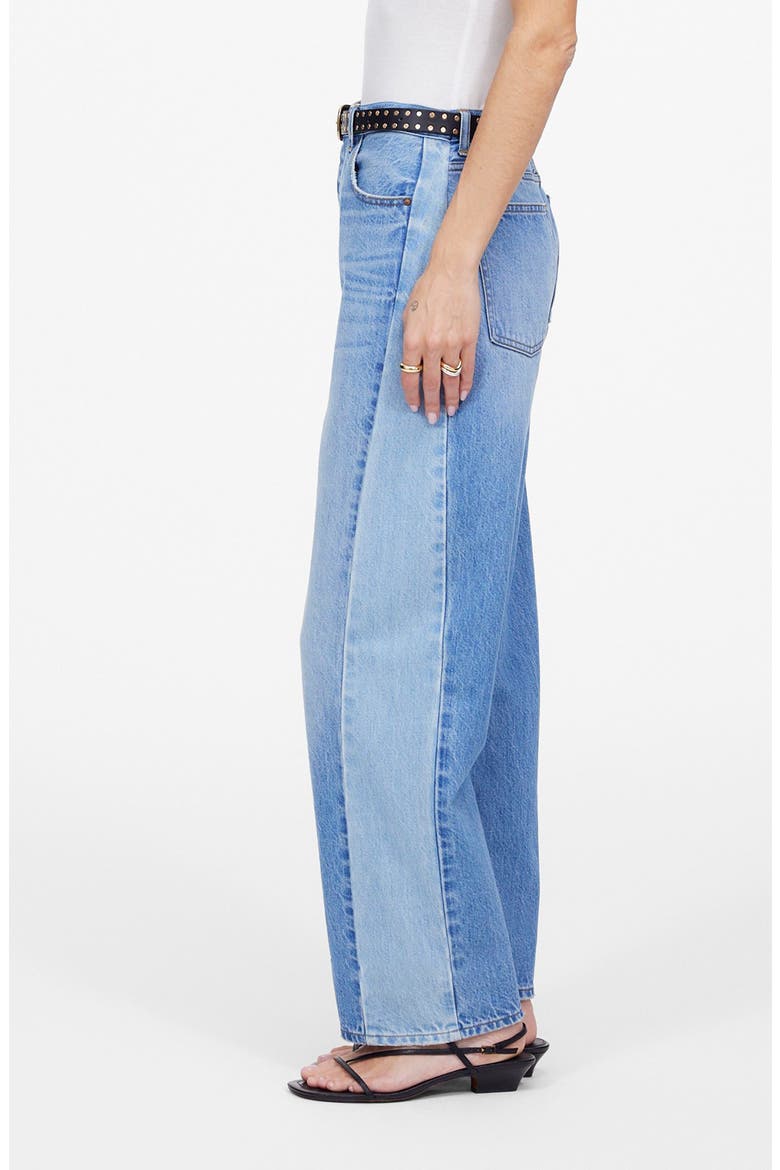 Pieced Oversize Barrel Leg Jeans, Alternate, color, REDLANDS WASH