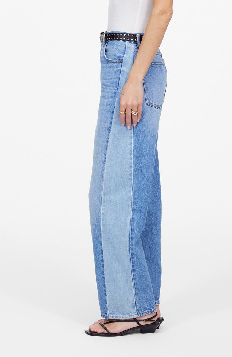 Madewell Pieced Oversize Barrel Leg Jeans, Alternate, color, Redlands Wash