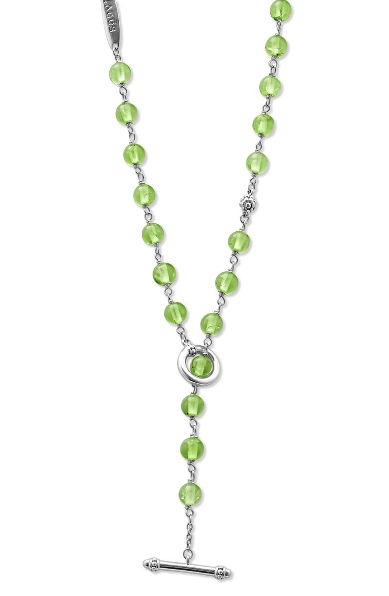 LAGOS Caviar Icon Peridot Bead Layered Toggle Necklace, Alternate, color,