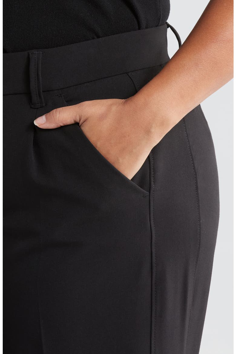 Skyrise Pleated Wide Leg Pants, Alternate, color, BLACK