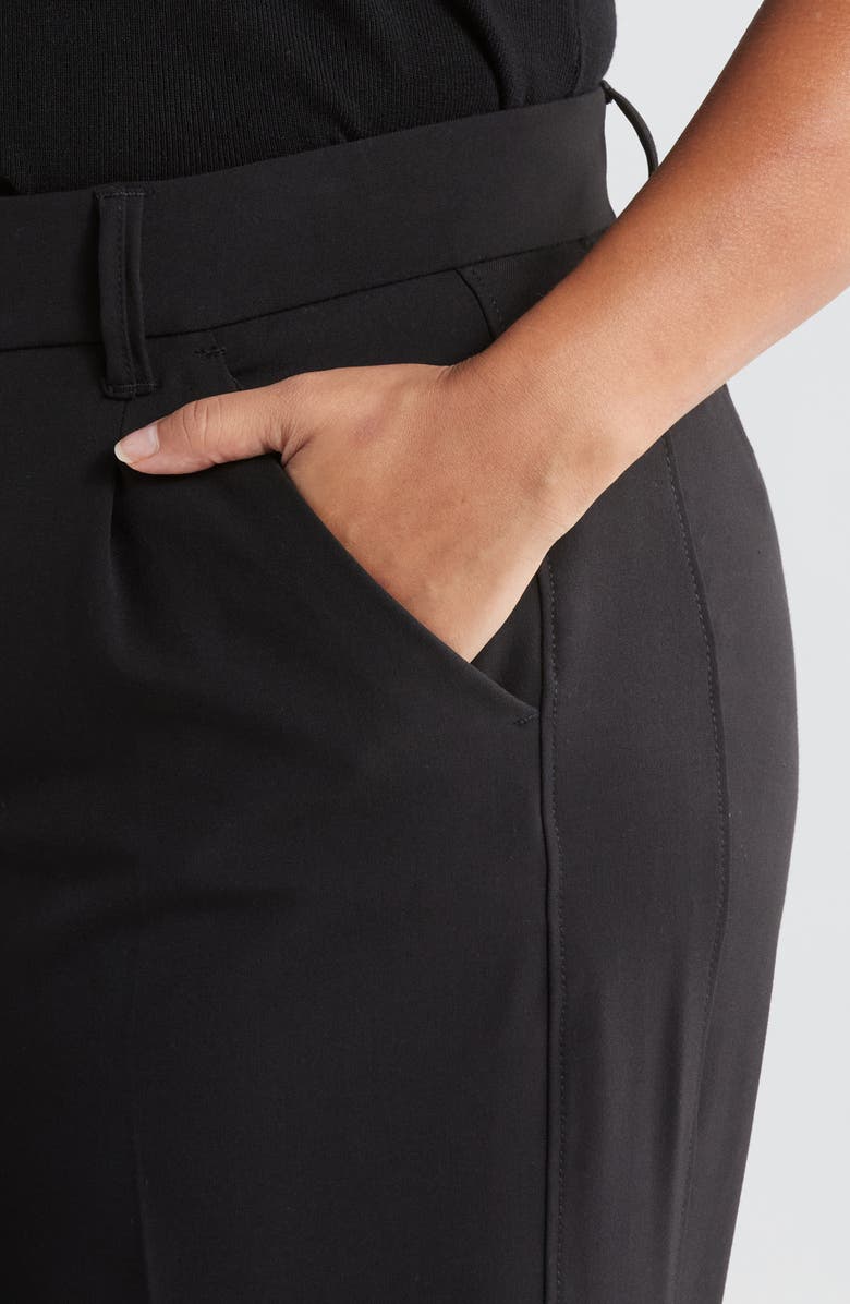 Wit & Wisdom 'Ab'Solution Skyrise Pleated Wide Leg Pants, Alternate, color, Black