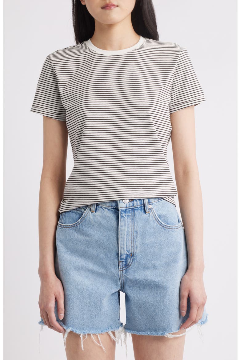 The Striped T-Shirt, Main, color, CREAM MULTI