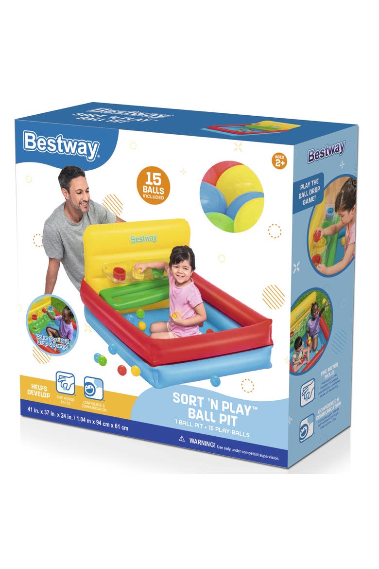 Sort 'n Play Inflatable Ball Pit with 15 Play Balls, Alternate, color, Multicolored