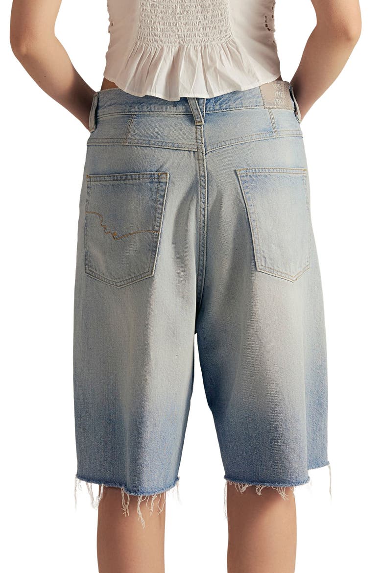 Montana Raw Hem Bermuda Shorts, Alternate, color, COWGIRL BLUES