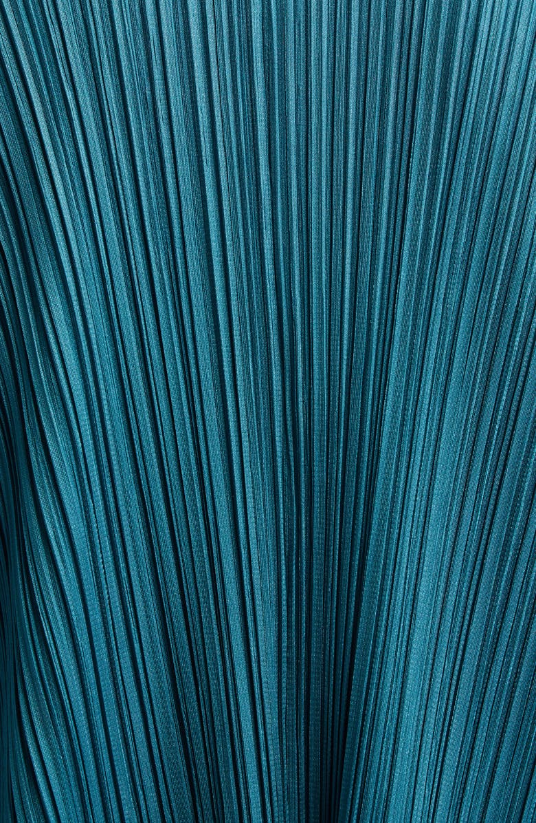 Pleats Please Issey Miyake Monthly Colors January Pleated Cardigan, Alternate, color, Blue Green