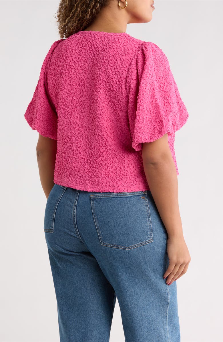 SUGARLIPS Bubble Sleeve Crop Top, Alternate, color, Pink