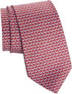 ZEGNA TIES Whale Print Silk Tie